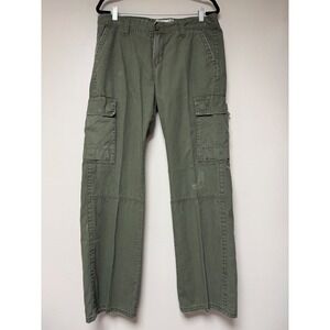 Seven7 Mens Cargo Pants Size 34 Olive Green Utility Workwear‎ Casual